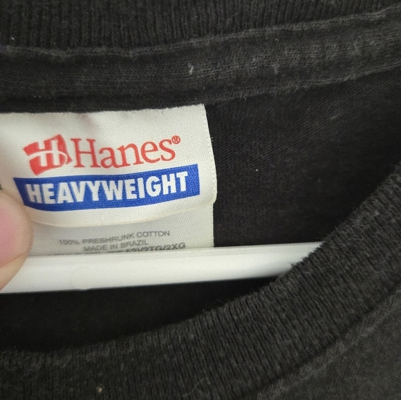 Vintage Pentagram Star T Shirt Black Red Mens Size XXL Goth Hanes Heavyweight - Picture 3 of 6